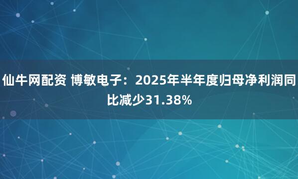 仙牛网配资 博敏电子：2025年半年度归母净利润同比减少31.38%